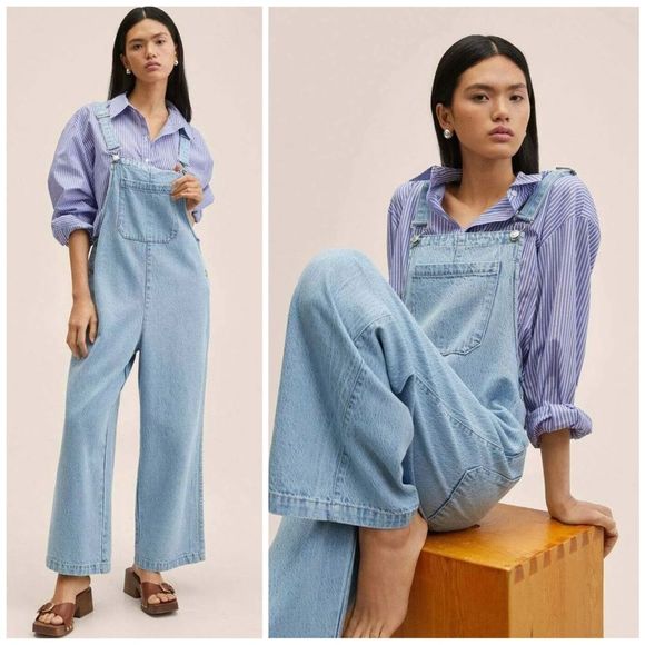Mango Pants - Mango Culotte Jumpsuit Romper Dungarees